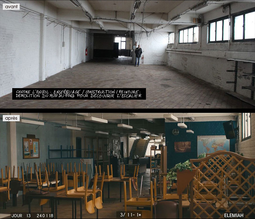 stills décor les invisibles film - foyer du centre d'accueil pour femme sds - transformation avant et après - réalisé par Louis-Julien Petit