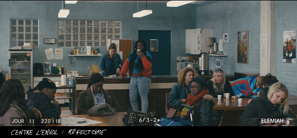 stills décor les invisibles film - réfectoire du centre d'accueil - réalisé par Louis-Julien Petit - deborah lukumuena