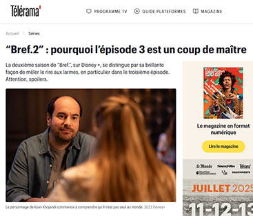 article de Télérama sur “Bref.2” : pourquoi l’épisode 3 est un coup de maître