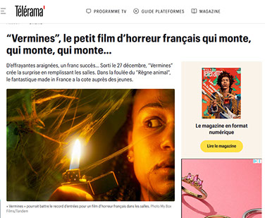 article de Télérama sur “Vermines”, le petit film d’horreur français qui monte.
