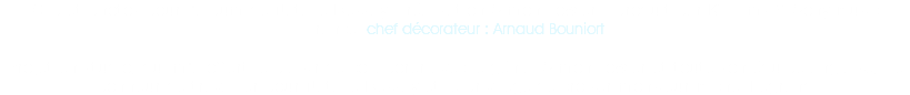 Clip et photos pour l'album de Natalie Dessay - réalisation Simon Fowler - produit par Ki Films & Sony Music France. chef décorateur : Arnaud Bouniort Projet en studio, qui m'a offert le plaisir de collaborer avec le génial Simon Fowler et toute son équipe anglaise, le bonheur de travailler pour Natalie Dessay et le privilège de croiser monsieur Michel Legrand