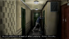 digital painting du décor du film vermines réalisé par sebastien vanicek - scénario florent bernard - le couloir de l'immeuble arènes Picasso