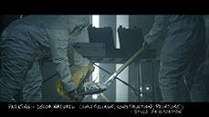 stills du décor du film vermines réalisé par sebastien vanicek - parking souterrain de l'immeuble des arènes Picasso